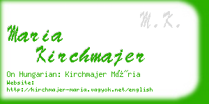 maria kirchmajer business card